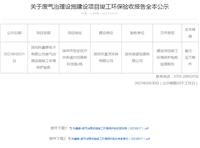 關于廢氣治理設施建設項目竣工環(huán)保驗收報告全本公示